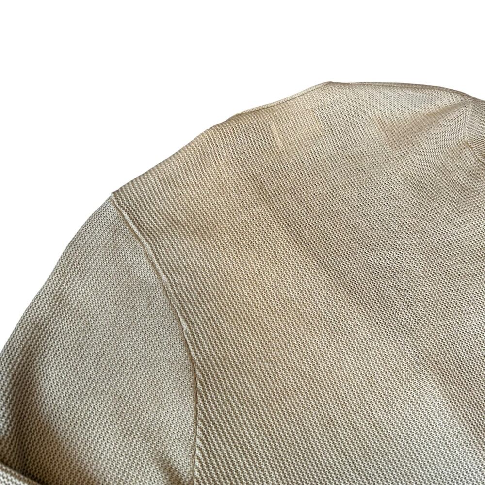 Vintage 70s Acrylic Gold Khaki Cardigan Sz Medium - Picture 12 of 13